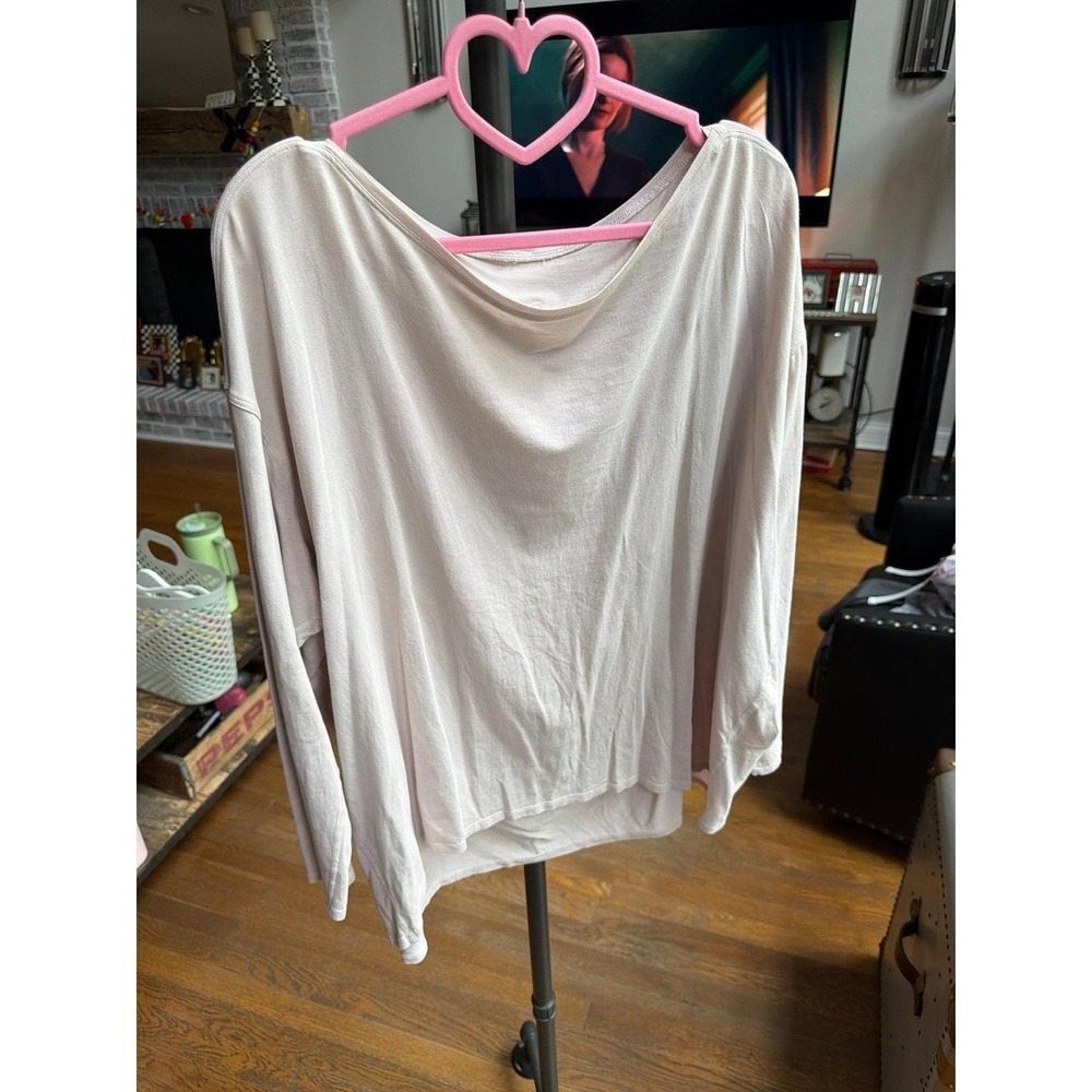 Lululemon Back In Action Long Sleeve is a relaxed-fit, soft pima cotton pink 16